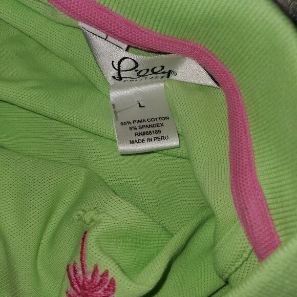 Lilly Pulitzer || Baby Fit Green Polo Top Shirt || Large || EUC - Picture 8 of 12